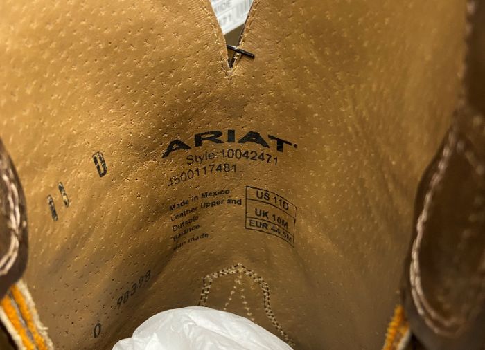 Where are ariat store cowboy boots made