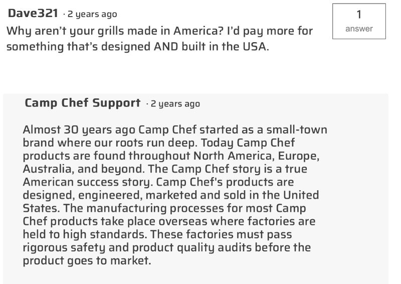 Where Is Camp Chef Made AllAmerican