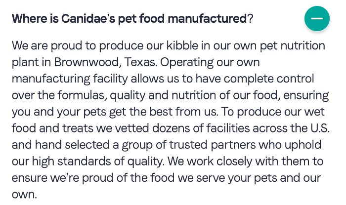 Canidae dog hotsell food manufacturer