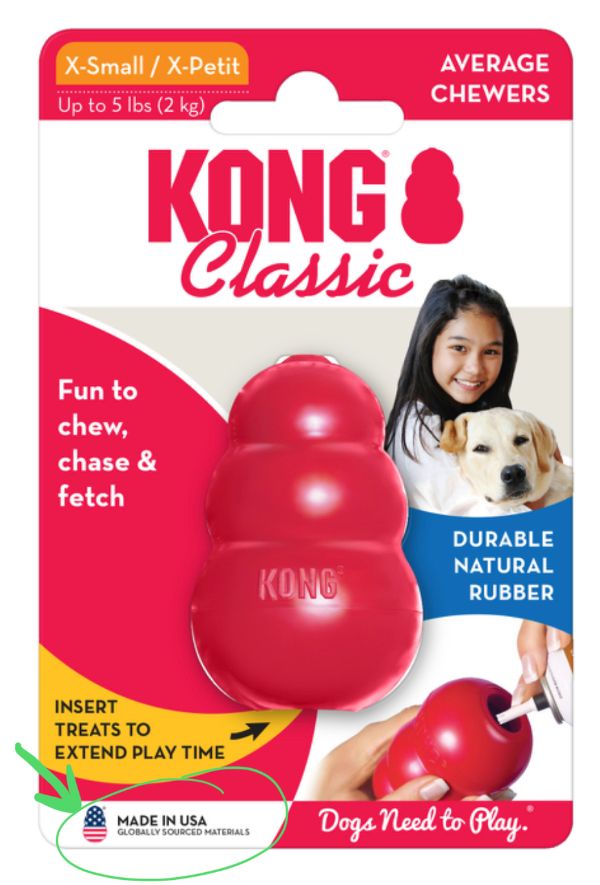 KONG Classic Hard Rubber Dog Toys, Small