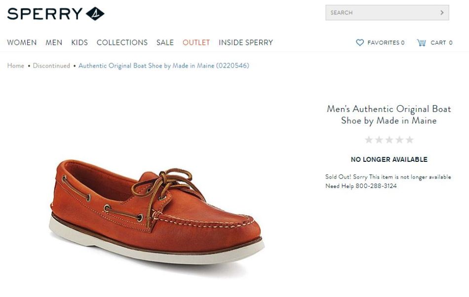 Where are sperry store shoes made