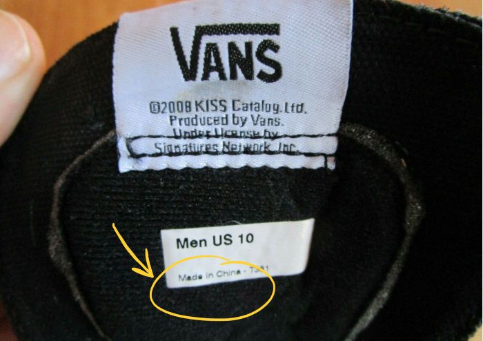 Where are sale van shoes made