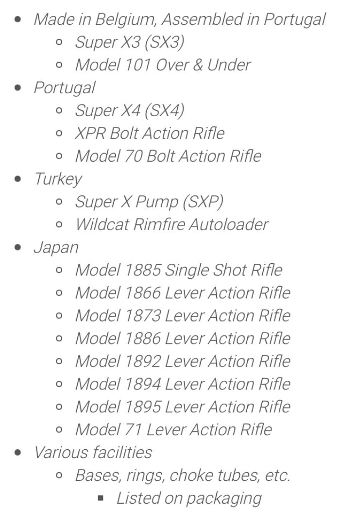 Where Is Winchester Made?